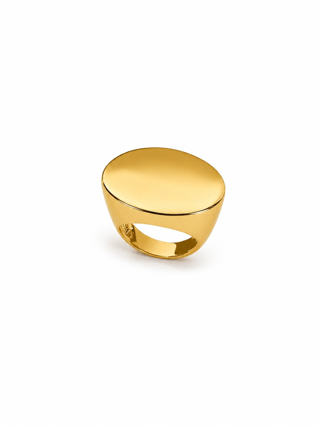 Anel Oval com Pedra Natural