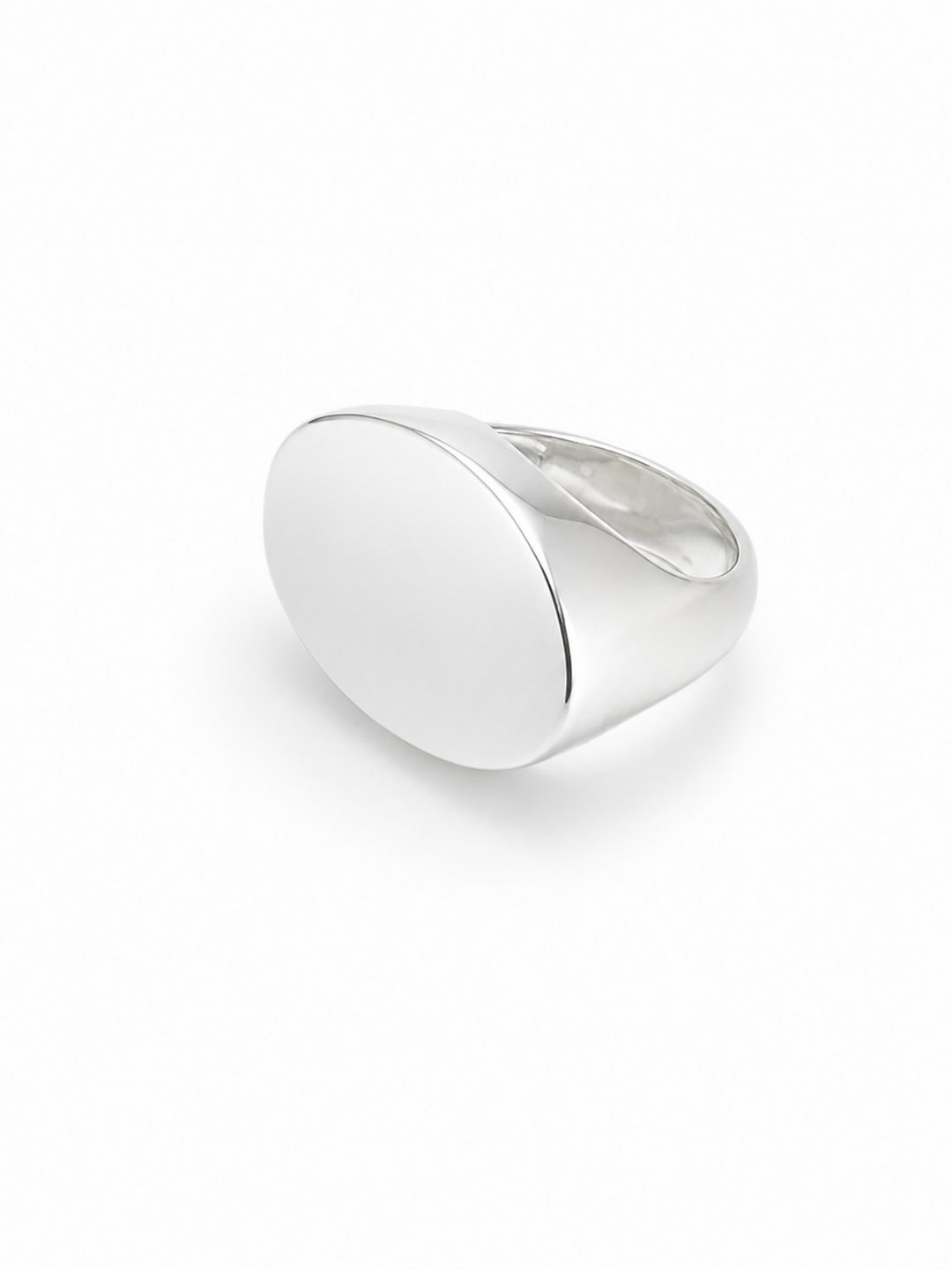 Anel Oval com Pedra Natural