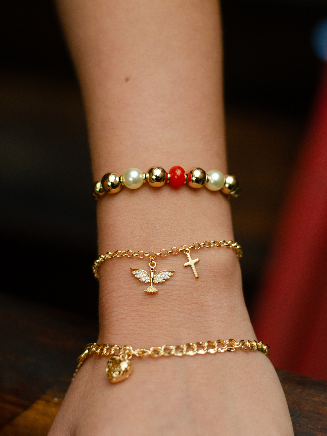 Pulseira Ajustável com Pérolas