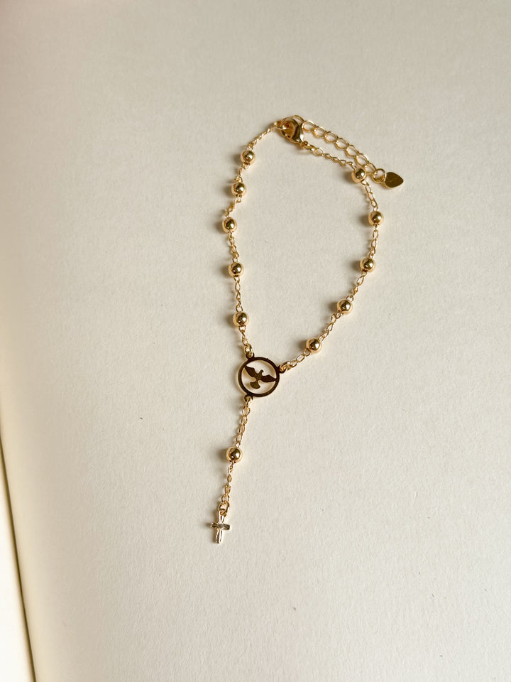 Pulseira Religiosa com pérolas