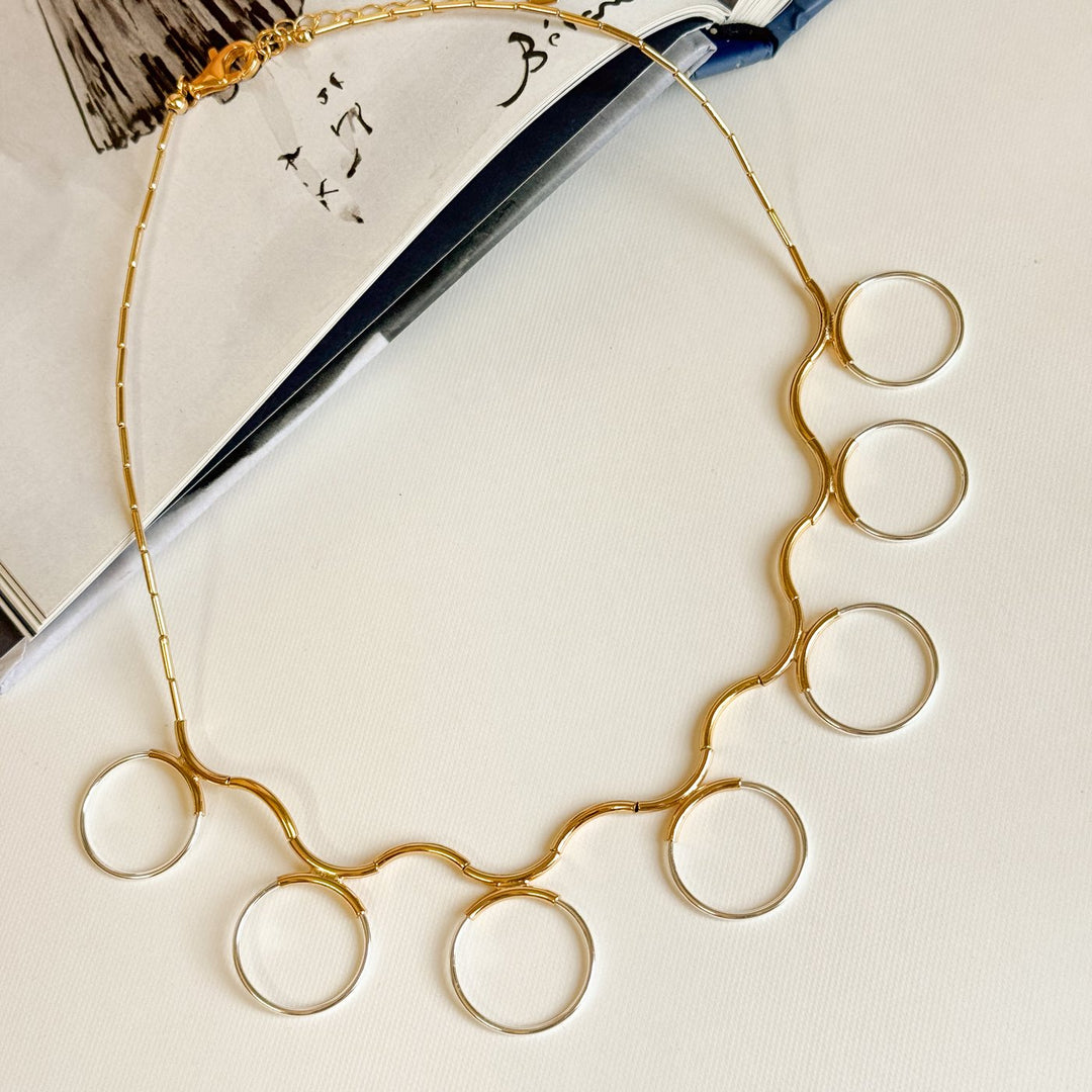 Colar Elos Circulares — Ouro 18k