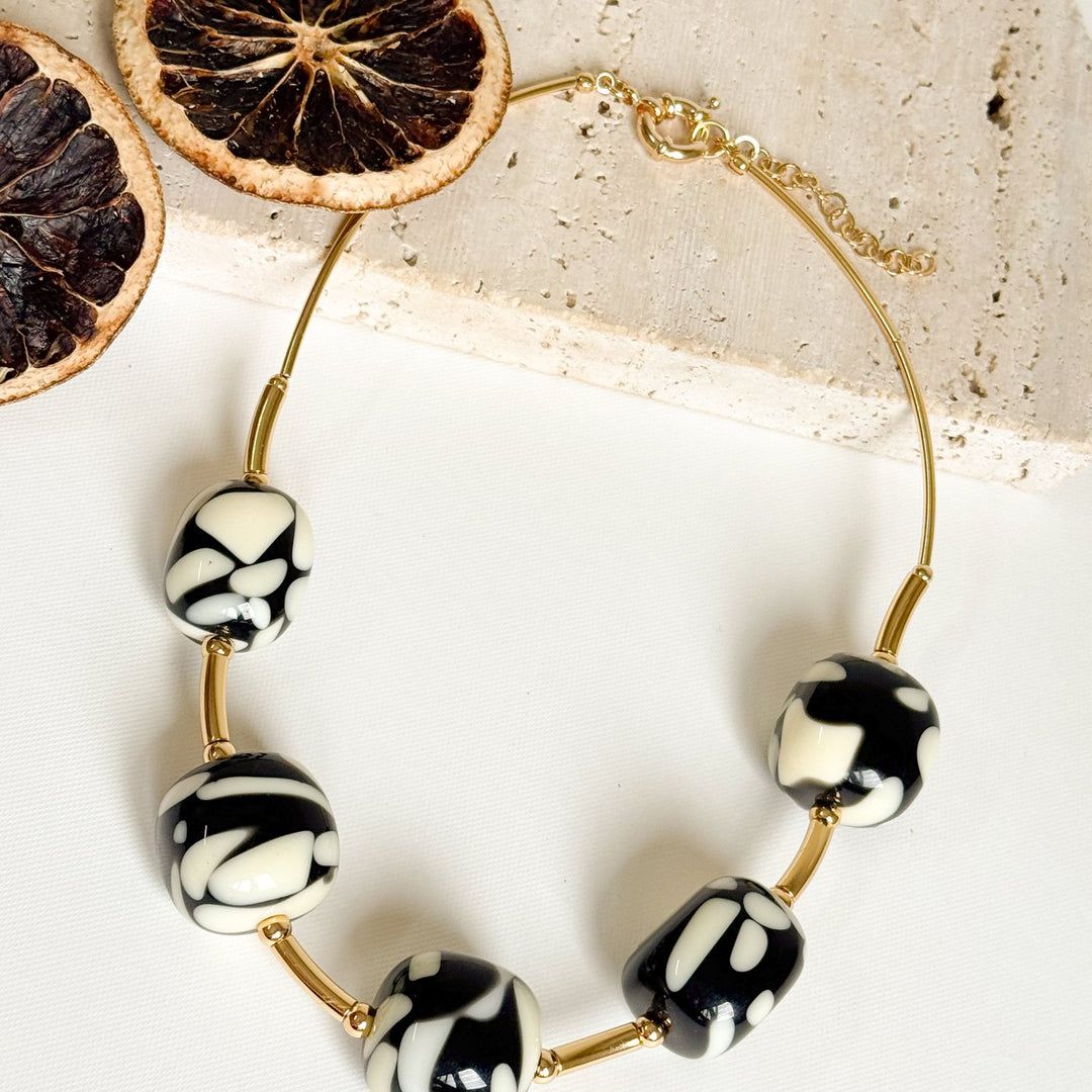 Pulseira Beads Murano P&B — Ouro 18k